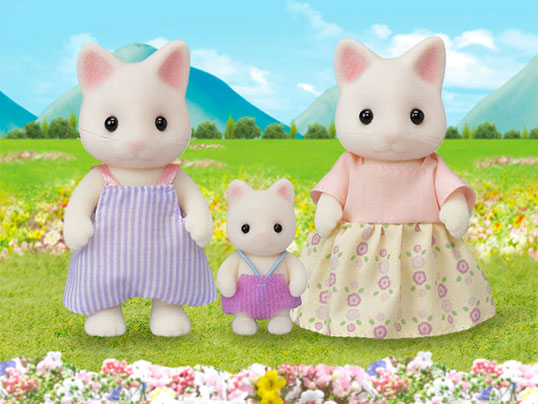 Floral Cat Family – Sylvanian Store Keepers - Main Image