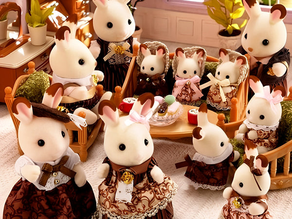 Sylvanian Families Chocolate Rabbit Family 11-Figure 40th Anniversary Set