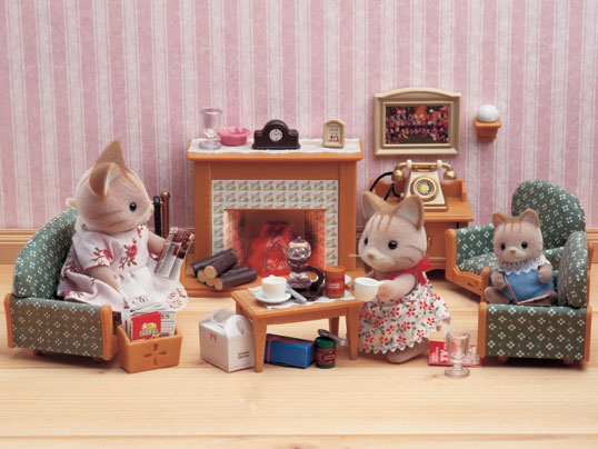 sylvanian families deluxe living room set