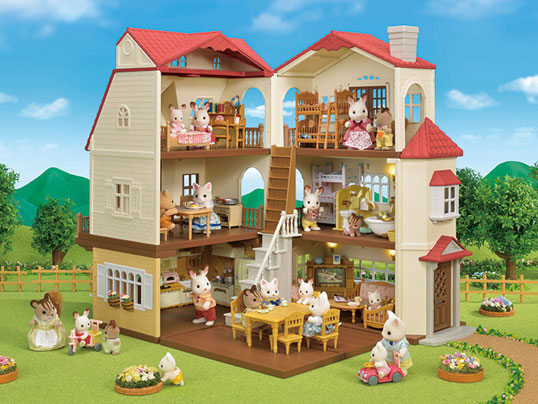 sylvanian families red roof grand mansion
