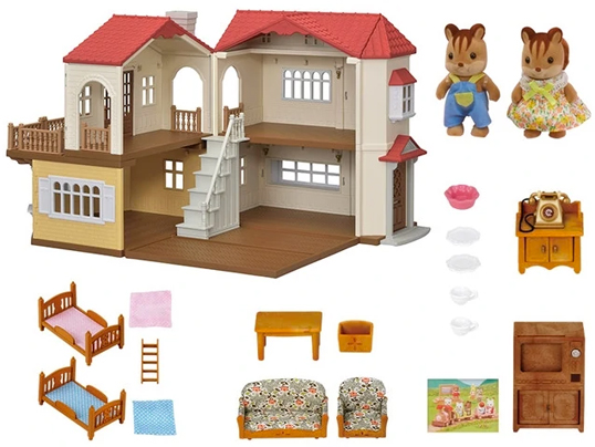 sylvanian families red roof country home gift set